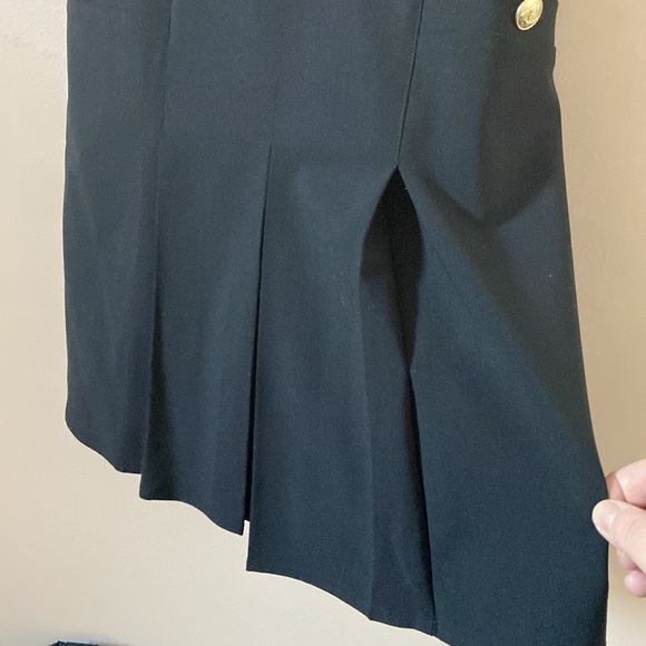 J. Crew- Pleated mini dress in Italian bi-stretch wool Black Size 8 - Picture 7 of 10